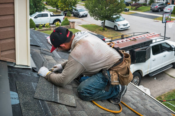 Professional Roofing technician working in Anahuac, TX